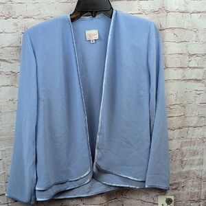 Siasia Light Blue Open Front Blazer Size 8 New Nwt